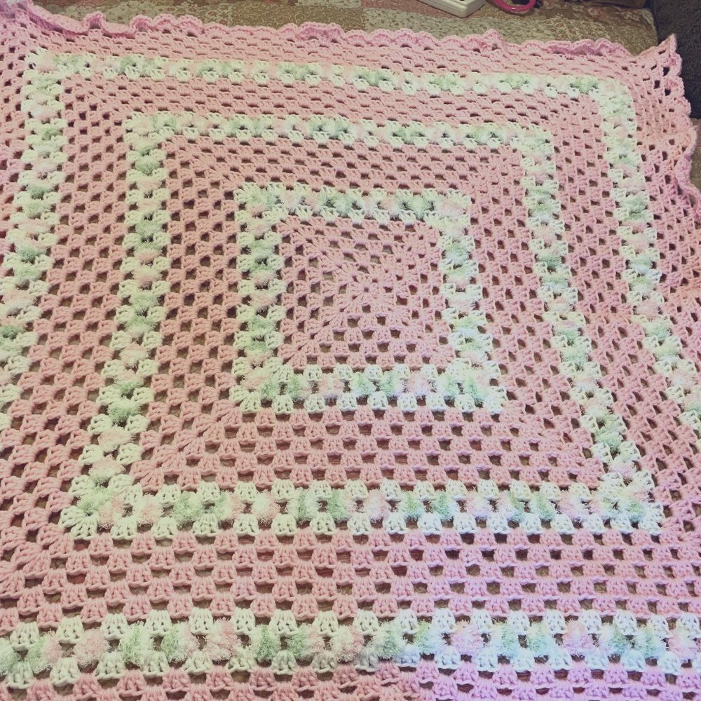 Pink Baby Blanket Handcrafted